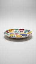 Patterned Plate with Hand-Painted Swirls